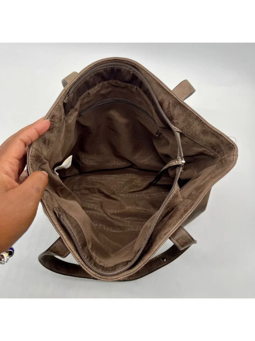 Rosetti Brown Suede Double Strap Purse